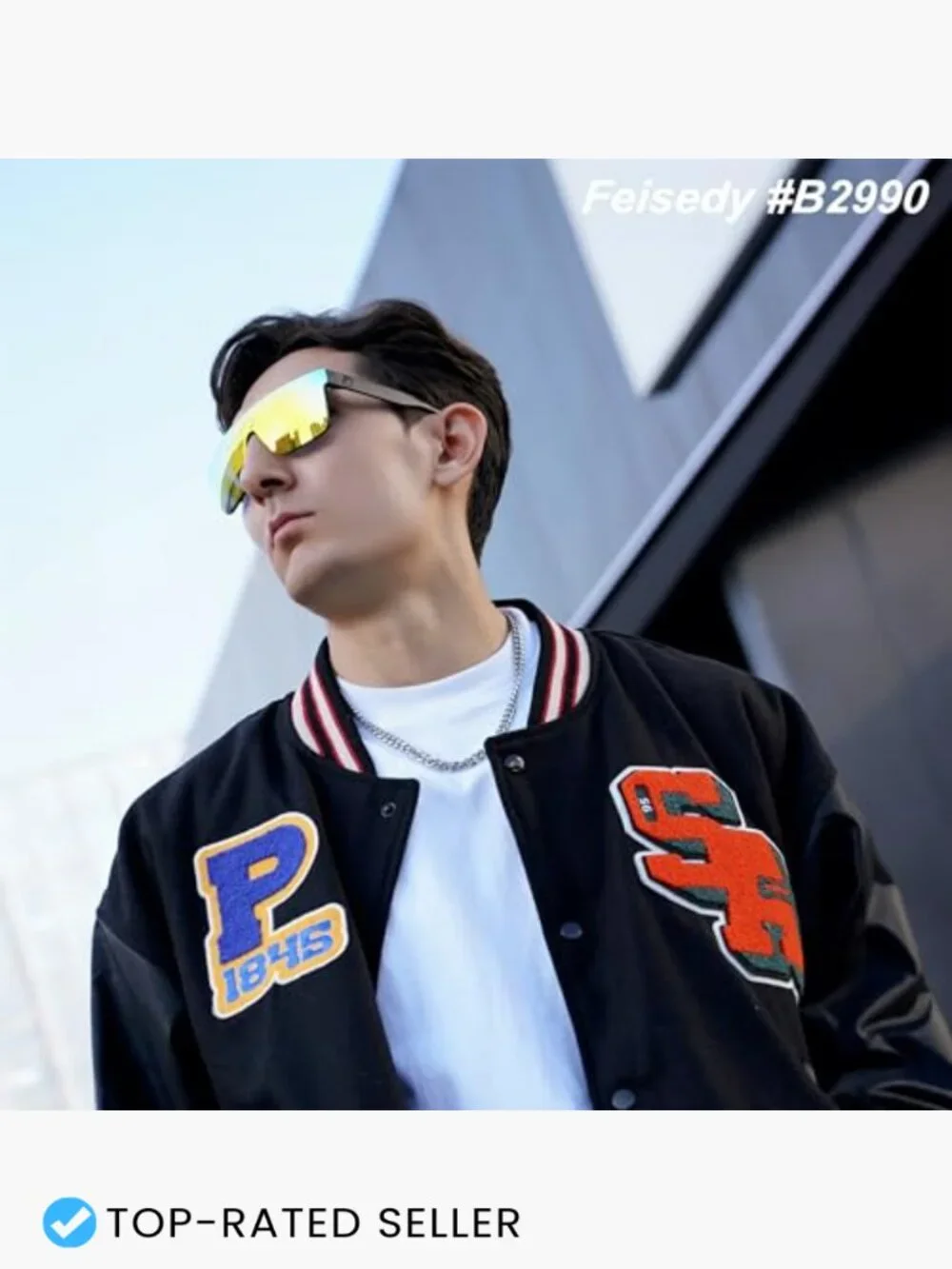 Oversized Square Flat Top Shield Sunglasses Men Women UV400 Polarized Driving